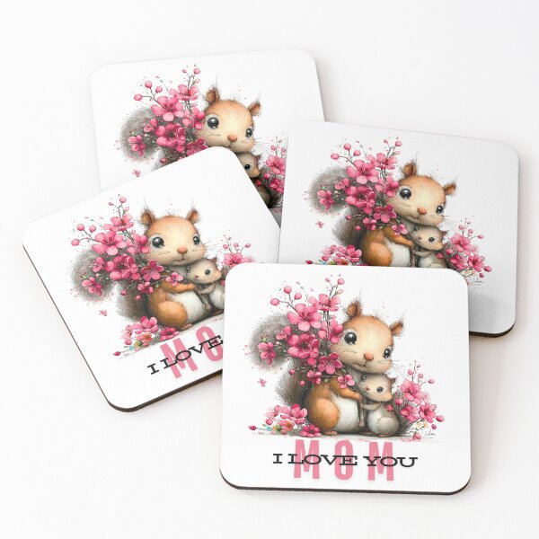 Item preview, Adorable Squirrel Mom and Baby Floral Mother's Day designed and sold by lojadpop.