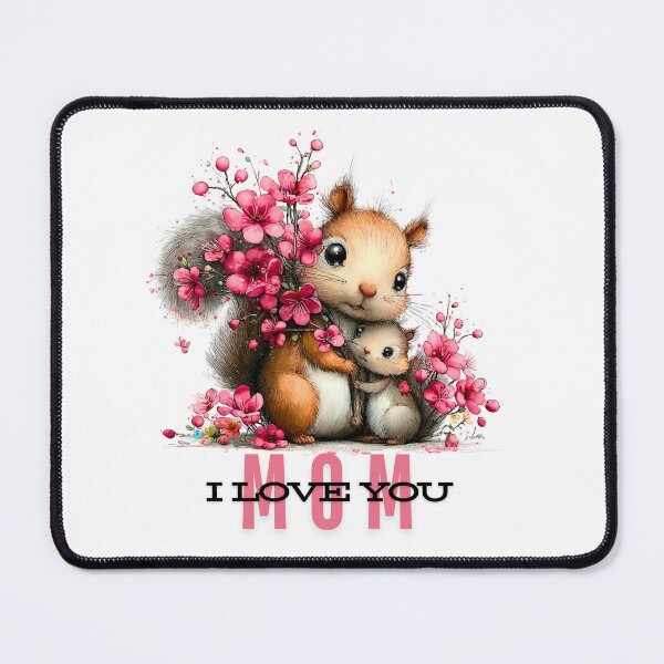 Item preview, Adorable Squirrel Mom and Baby Floral Mother's Day designed and sold by lojadpop.
