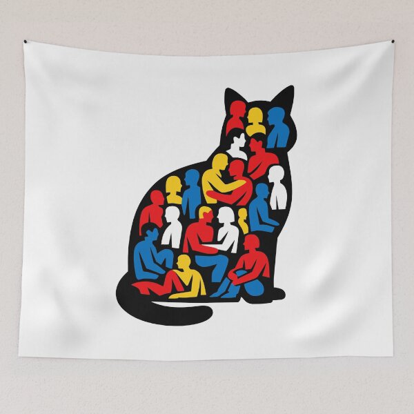 Item preview, Colorful Minds Inside Quiet Cat designed and sold by EdvvinStudios.
