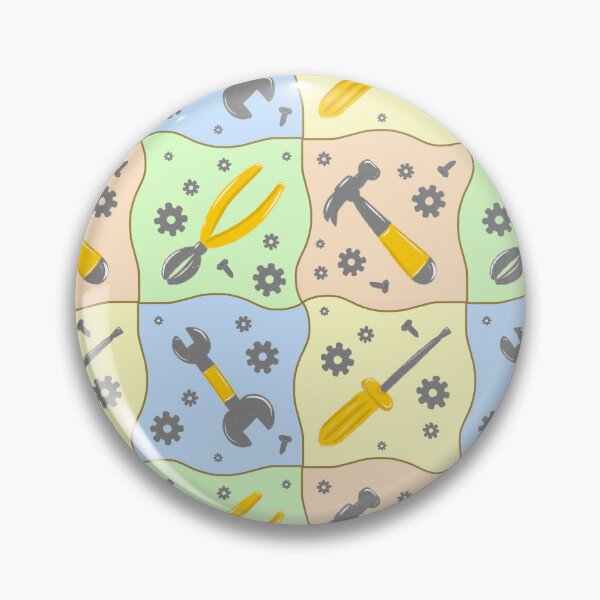 Item preview, Pastel rainbow builder tools toolbox construction repeat seamless pattern designed and sold by ButterflyKissCollab.