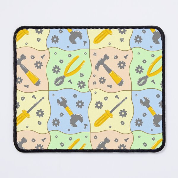 Item preview, Pastel rainbow builder tools toolbox construction repeat seamless pattern designed and sold by Tipsytaurodesigns .