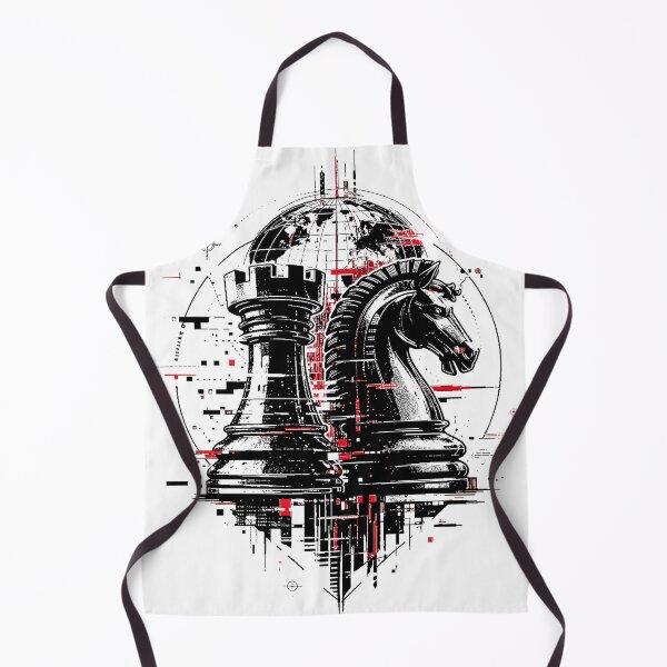 Item preview, Glitch Chess Rook & Knight – Cyberpunk AI Strategy Streetwear Design designed and sold by Allcarin.