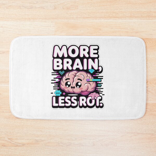 Item preview, More Brain Less Rot Funny Programmer T-Shirt – Cute Kawaii Tech Humor Design for Coders, Gamers & Nerd Gift Buyers designed and sold by GemBob Creations.