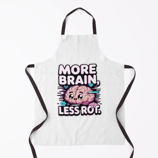 Item preview, More Brain Less Rot Funny Programmer T-Shirt – Cute Kawaii Tech Humor Design for Coders, Gamers & Nerd Gift Buyers designed and sold by GemBob Creations.
