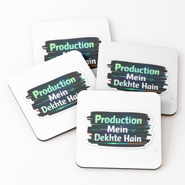 Item preview, Production Mein Dekhte Hain Sticker | Indian Developer Meme designed and sold by jacknjill1984.