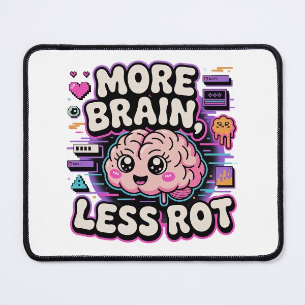 Item preview, More Brain Less Rot Funny Programmer T-Shirt – Cute Kawaii Tech Humor Design for Coders, Gamers & Nerd Gift Buyers designed and sold by GemBob Creations.