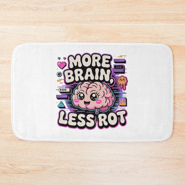 Item preview, More Brain Less Rot Funny Programmer T-Shirt – Cute Kawaii Tech Humor Design for Coders, Gamers & Nerd Gift Buyers designed and sold by GemBob Creations.