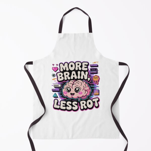 Item preview, More Brain Less Rot Funny Programmer T-Shirt – Cute Kawaii Tech Humor Design for Coders, Gamers & Nerd Gift Buyers designed and sold by GemBob Creations.