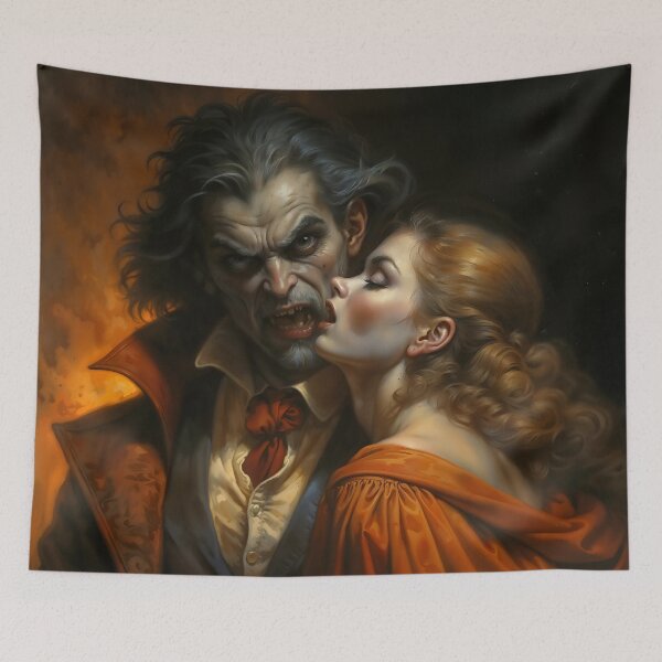 Item preview, Old Vampire and Lady Dark Romance Portrait designed and sold by DarkHolyQueen.