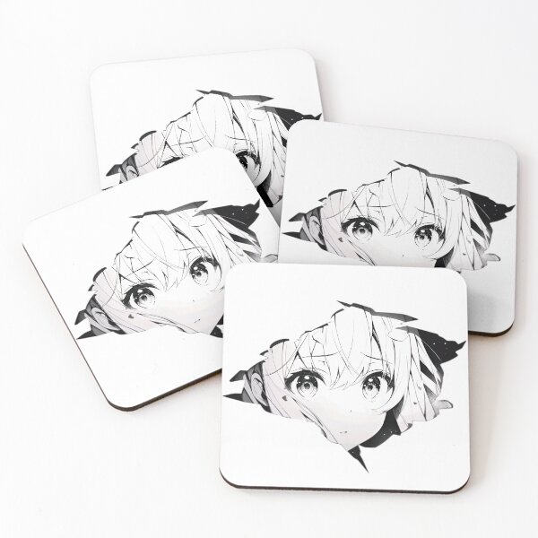 Item preview, Anime Aesthetic Girl Black & White – Sad Manga Face Vaporwave Glitch Art designed and sold by Dyan4.