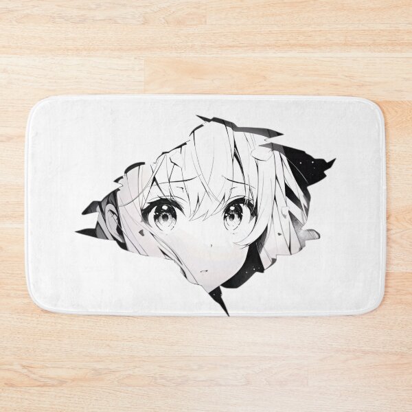 Item preview, Anime Aesthetic Girl Black & White – Sad Manga Face Vaporwave Glitch Art designed and sold by Dyan4.