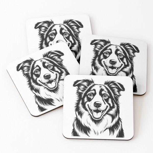 Item preview, un perro border collie feliz designed and sold by 123ks.
