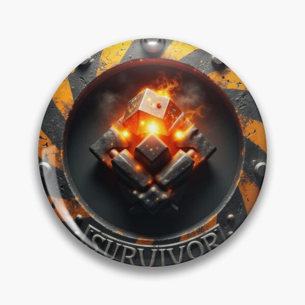 Item preview, SURVIVOR Faction Emblem • MGN Battle Dice designed and sold by Black Infinite Worlds.