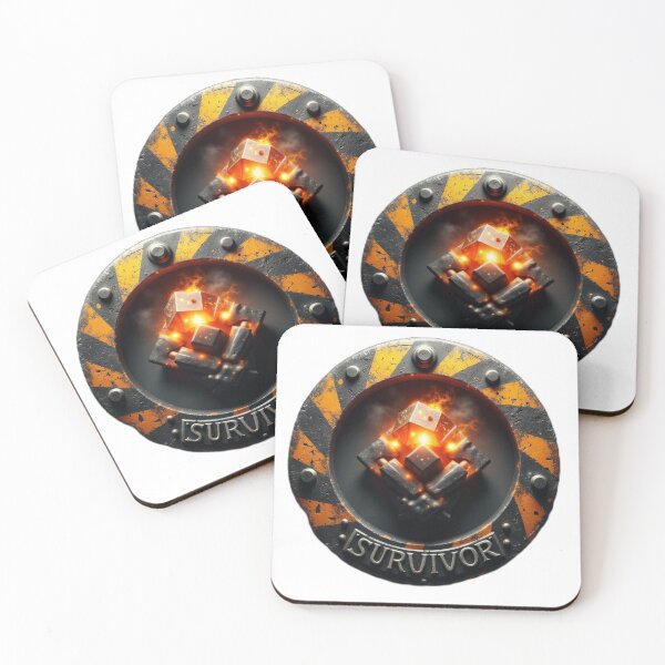 Item preview, SURVIVOR Faction Emblem • MGN Battle Dice designed and sold by Black Infinite Worlds.
