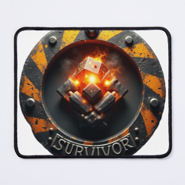Item preview, SURVIVOR Faction Emblem • MGN Battle Dice designed and sold by Black Infinite Worlds.