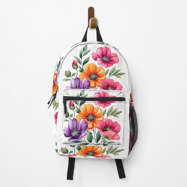Item preview, Colorful Pink Orange Purple Anemone Bouquet - Vibrant Floral Art Print designed and sold by DesignArtist.ia.