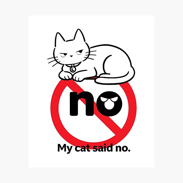 Item preview, My Cat Said No Meme designed and sold by DetalleXL.