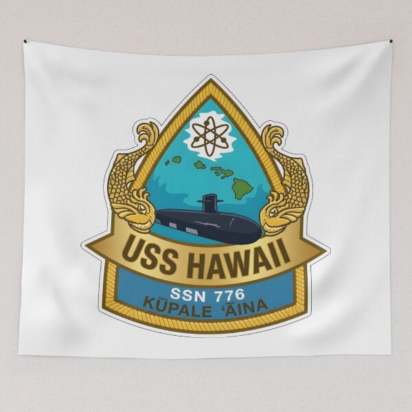 Item preview, USS Hawaii SSN-776 Virginia-class Submarine Official Crest designed and sold by CharlieDesings.