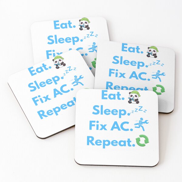 Item preview, Funny HVAC Technician Shirt – Eat Sleep Fix AC Repeat – Air Conditioning Repair Humor Design designed and sold by Anasalseady.