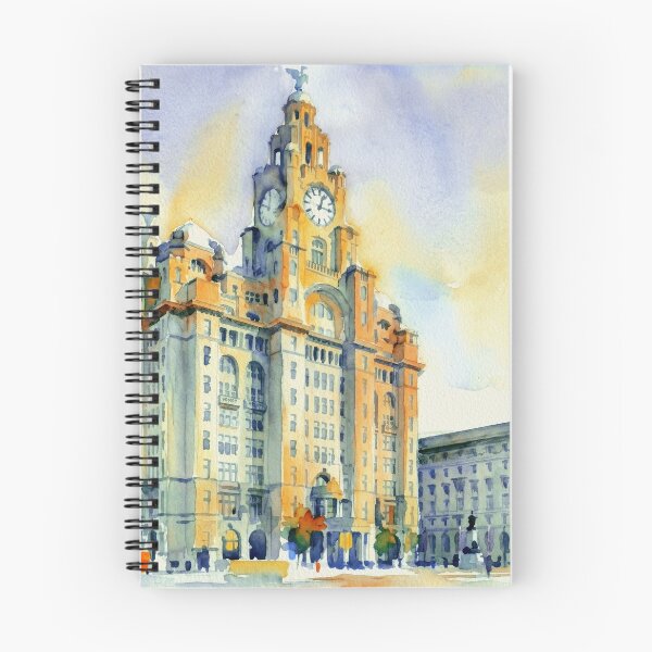 Item preview, The Three Graces Liverpool Pier Head Watercolor designed and sold by caracatita75.