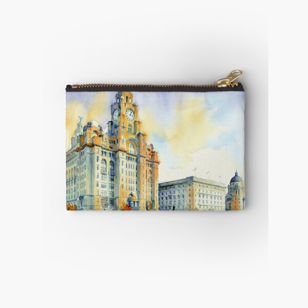 Item preview, The Three Graces Liverpool Pier Head Watercolor designed and sold by caracatita75.