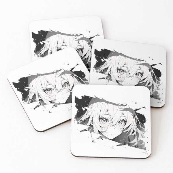 Item preview, Broken Reality Anime Girl – Black & White Aesthetic Manga Glitch Art designed and sold by Dyan4.