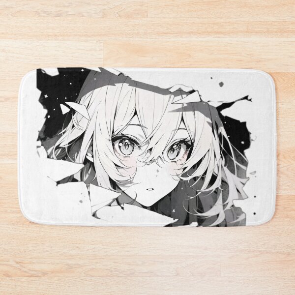 Item preview, Broken Reality Anime Girl – Black & White Aesthetic Manga Glitch Art designed and sold by Dyan4.