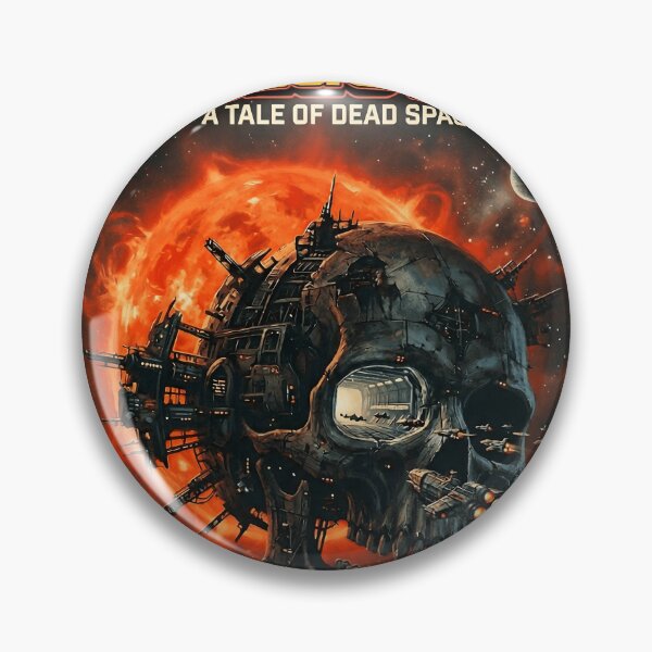 Item preview, Station Golgotha Retro 80s Sci-Fi Space Horror Skull Space Station Vintage Book Cover designed and sold by OUTPOST-31.
