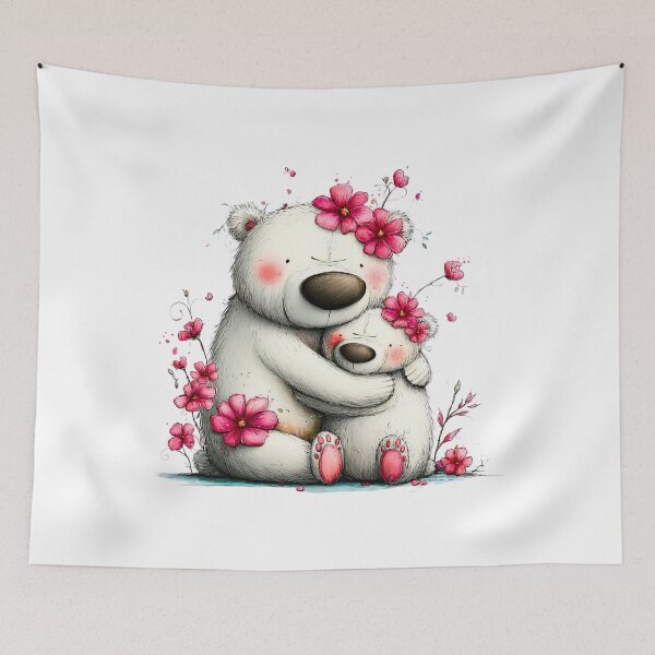 Item preview, Adorable Polar Bear Hug Mother's Day Art designed and sold by lojadpop.