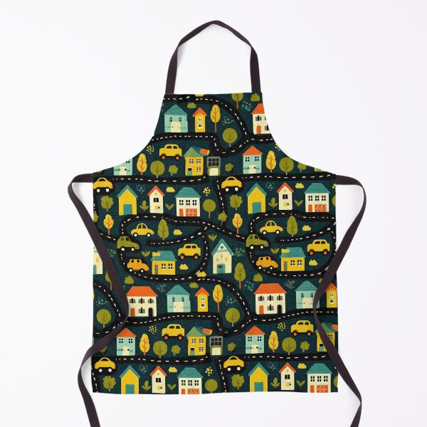 Item preview, Night Town Roads and Yellow Cars Pattern designed and sold by Piotrek0001.