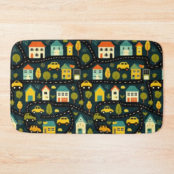 Item preview, Night Town Roads and Yellow Cars Pattern designed and sold by Piotrek0001.