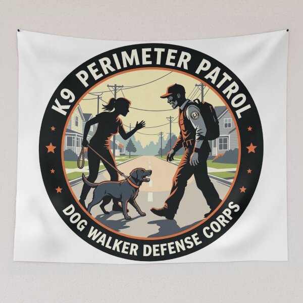 Item preview, K9 Perimeter Patrol badge designed and sold by Black Infinite Worlds.