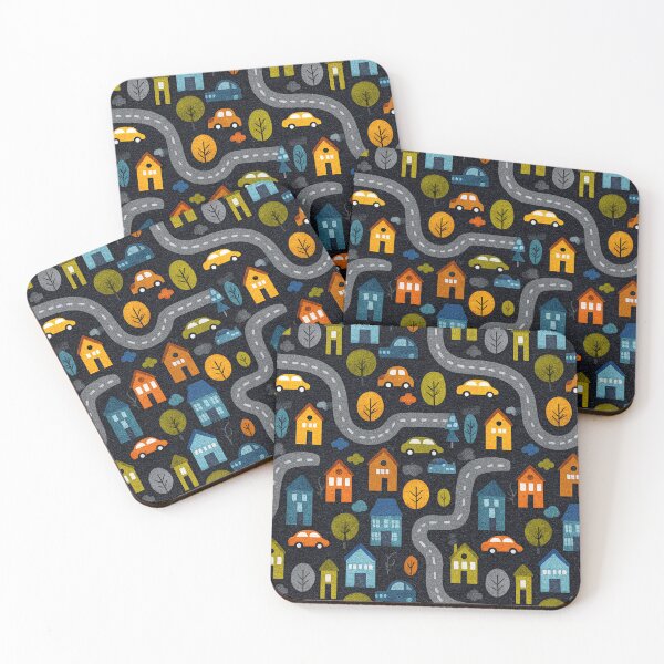 Item preview, Winding Grey Roads Night City Pattern designed and sold by Piotrek0001.