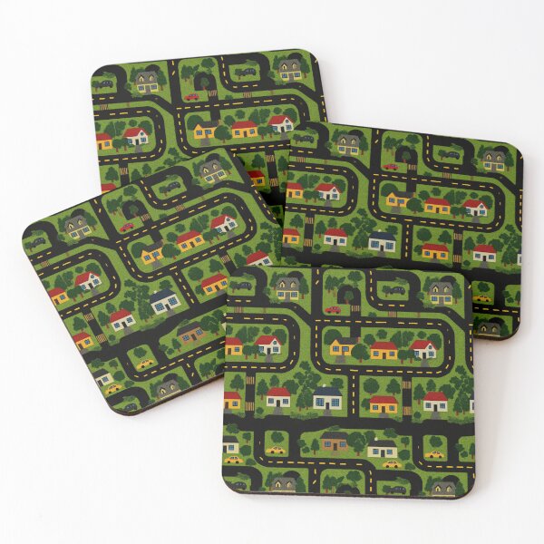 Item preview, Dark Green Suburb Road Grid Pattern designed and sold by Piotrek0001.
