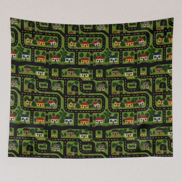 Item preview, Dark Green Suburb Road Grid Pattern designed and sold by Piotrek0001.