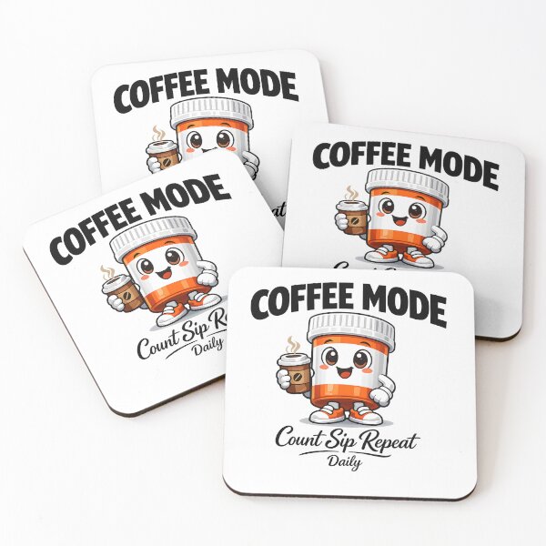 Item preview, Coffee Mode Pill Bottle Count Sip Repeat Daily Cute Pharmacy Coffee Lover Gift designed and sold by ClinicalHubs.