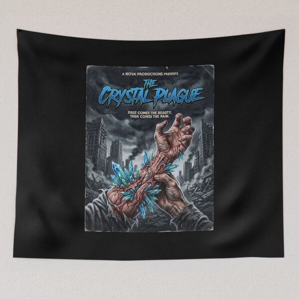 Item preview, The Crystal Plague Retro Body Horror Movie Poster T-Shirt and More designed and sold by OUTPOST-31.