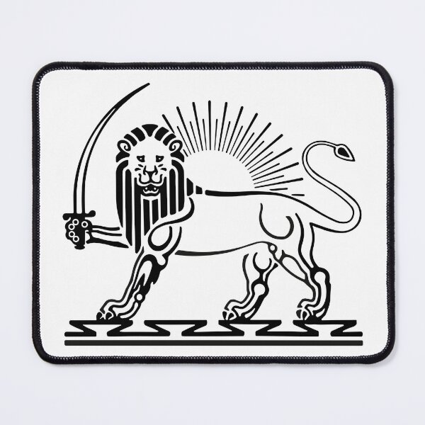 Item preview, Lion and Sun emblem of Iran - black and white designed and sold by Frolicker.