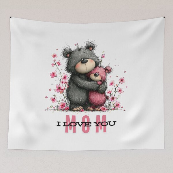 Item preview, Cute Bears Hugging Mother's Day Illustration Mom I love You designed and sold by lojadpop.