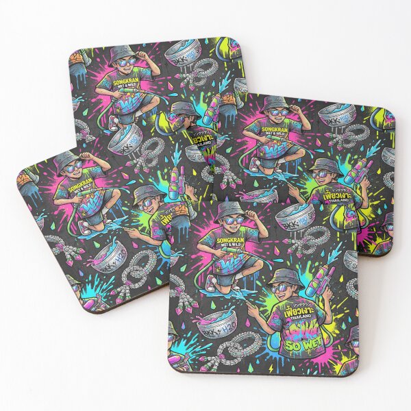 Item preview, Songkran Wet & Wild - Urban Streetwear Water Festival Pattern designed and sold by MIXER'07.