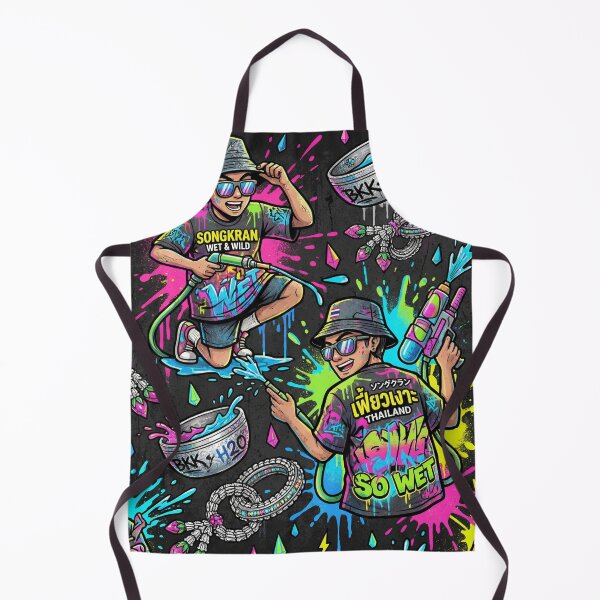Item preview, Songkran Wet & Wild - Urban Streetwear Water Festival Pattern designed and sold by MIXER'07.