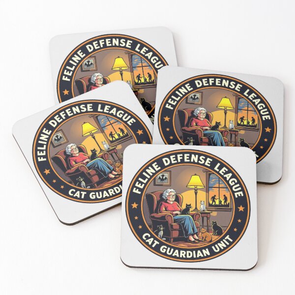 Item preview, Feline Defense League Badge designed and sold by Black Infinite Worlds.