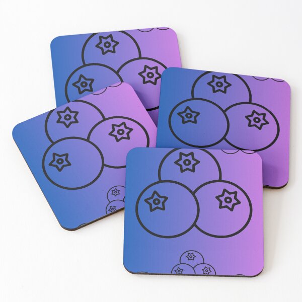 Item preview, Minimalist Blueberry Line Art on Purple Gradient designed and sold by meri3465.