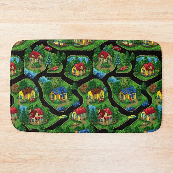 Item preview, Winding Roads Forest Town Map Pattern designed and sold by Piotrek0001.