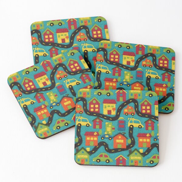 Item preview, Bright Blue City Block Map Pattern designed and sold by Piotrek0001.
