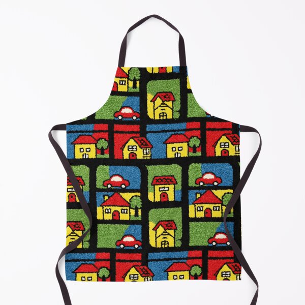 Item preview, Primary Colors Blocky Town Map Pattern designed and sold by Piotrek0001.