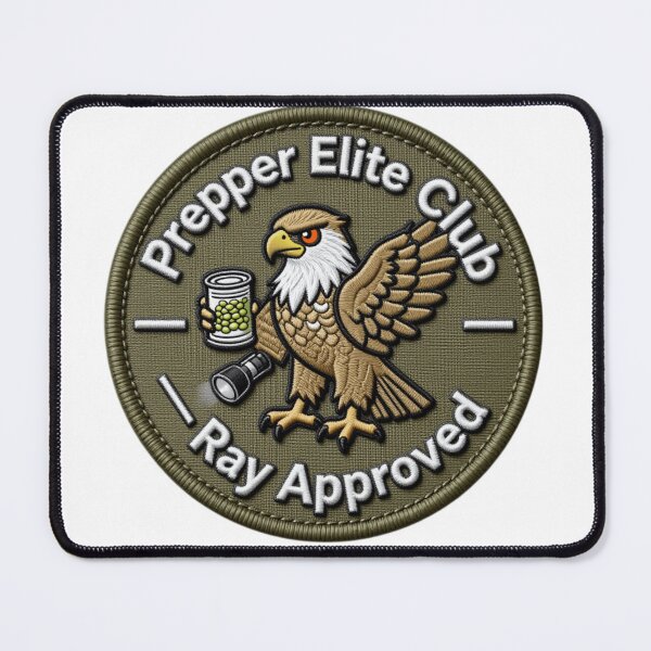 Item preview, Prepper Elite Club – Survivalist Membership Badge designed and sold by Black Infinite Worlds.