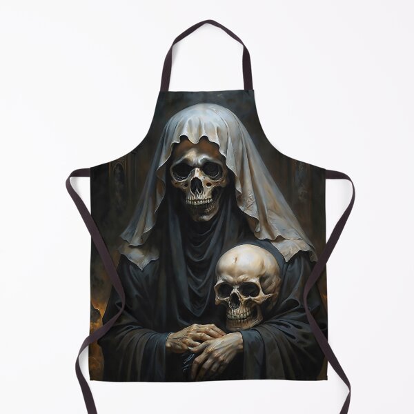 Item preview, Gothic Deceased Nun with Skull Portrait designed and sold by DarkHolyQueen.