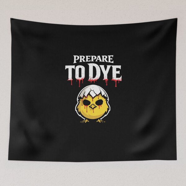 Item preview, Prepare To Dye Funny Easter Shirt Dark Humor Chick Creepy Cute Gothic Minimal Easter Tee designed and sold by VibeOffline Studio.