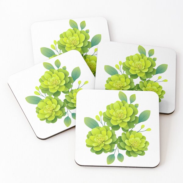 Item preview, Lime Green Flower Bouquet - Fresh Vibrant Floral Art Print designed and sold by DesignArtist.ia.